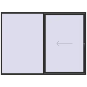 Zamów teraz Przesuwane drzwi tarasowe 3000x2200 mm Patio door (Synego) BLACK_STRUCTURAL dwustronny