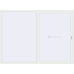 Zamów teraz Przesuwane drzwi tarasowe 3000x2200 mm Patio door (Synego) RAL 9016 Traffic white dwustronny