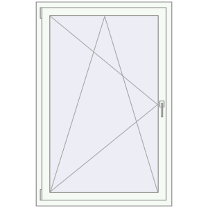 Okna skrzydłowe 1000x1500 mm KORSA STANDARD (Euro 70) RAL 9016 Traffic white dwustronny. Widok od środka Zamów teraz Okna skrzydłowe 1000x1500 mm KORSA STANDARD (Euro 70) RAL 9016 Traffic white dwustronny