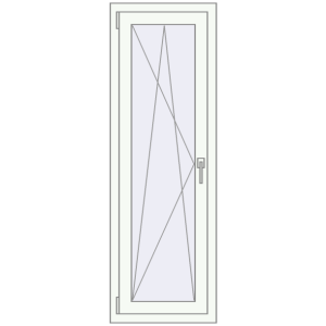 Zamów teraz Okna skrzydłowe 500x1500 mm KORSA STANDARD (Euro 70) RAL 9016 Traffic white dwustronny