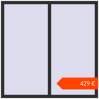 Ustalenie cen Okna skrzydłowe 1500x1500 mm KORSA ENERGY-SAVING (SYNEGO MD) BLACK_STRUCTURAL dwustronny. Cena: 428,98 €