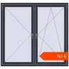 Ustalenie cen Okna skrzydłowe 1600x1500 mm KORSA BRILLANT ANTHRACITE_GREY_STRUKTURAL dwustronny. Cena: 760,71 €