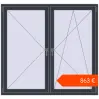 Ustalenie cen Okna skrzydłowe 1600x1500 mm KORSA BRILLANT ANTHRACITE_GREY_STRUKTURAL dwustronny. Cena: 862,99 €