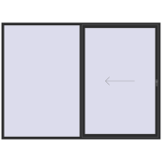Przesuwane drzwi tarasowe 3000x2200 mm Patio door (Synego) BLACK_STRUCTURAL dwustronny