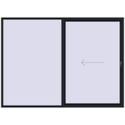 Przesuwane drzwi tarasowe 3000x2200 mm Patio door (Synego) BLACK_COOL_110L-2 dwustronny