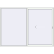 Przesuwane drzwi tarasowe 3000x2200 mm Patio door (Synego) RAL 9016 Traffic white dwustronny